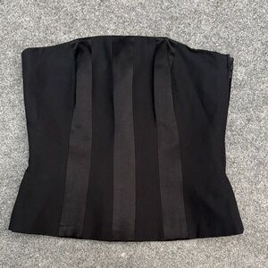 Elegant Black Strapless Women's Top